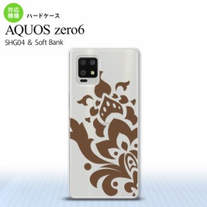 SHG04 SHG04 ZERO6 AQUOS zero6 スマホケース ハードケース ダマスク C 茶 メンズ レディース nk-zero6-1031