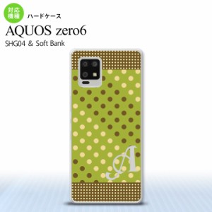 SHG04 SHG04 ZERO6 AQUOS zero6 スマホケース ハードケース ドット 水玉 C 緑 茶 +アルファベット メンズ レディース nk-zero6-1656i