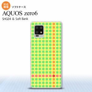 SHG04 SHG04 ZERO6 AQUOS zero6 スマホケース ソフトケース 花十時 緑 黄色 メンズ レディース nk-zero6-tp1356