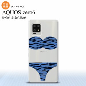 SHG04 SHG04 ZERO6 AQUOS zero6 スマホケース ソフトケース 虎柄パンツ 青 メンズ レディース nk-zero6-tp571