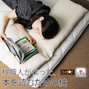 本を読むための枕 読書枕 寝転がって本を読むときのための枕(NHKおはよう日本 寝る前に本を読む人 読書枕 ブックピロー 本を読む枕)