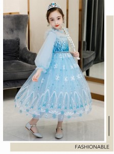  【1万円以上送料無料】1万円以上送料無料】Frozenディズニー版『アナと雪の女王』２エルサ/Elsa/ 子供用ドレス ワンピース COSPLAY衣装 