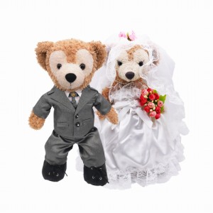 【1万円以上送料無料】ダッフィーコス 超豪華ウェディングドレス&スーツセット★wedding dressduffy 結婚式通販 ぬいぐるみ 