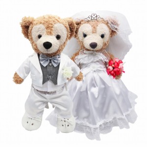 【1万円以上送料無料】ダッフィーコス 超豪華ウェディングドレス&スーツセット★wedding dressduffy 結婚式通販 ぬいぐるみ 