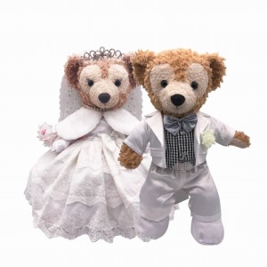 【1万円以上送料無料】ダッフィーコス 超豪華ウェディングドレス&スーツセット★wedding dressduffy 結婚式通販 ぬいぐるみ 