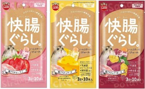 〔マルカン〕鶏ササミが主原料のハムスターのピューレ！快腸ぐらし ハムスターのぴゅーれ3g×10本入り