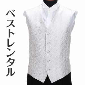 【ベスト レンタル】フォーマルベスト グレー タキシード レンタル vest rental 1.5次会 v-028