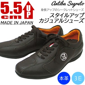 ANTIBA アンティバ 日本製 牛革 カジュアルシューズ 靴 3E  スタイルアップ AN4522 (13) ダークブラウン サイズ選択