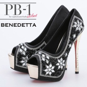PB-1SELECT シューズ系（靴） PB-1 セレクト キャバドレス ナイトドレス ブラック 黒 22.5 23.0 23.5 24.0 24.5 3393 クラブ スナック キ