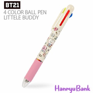 【送料無料・速達】BTS (防弾少年団/バンタン) 公式 グッズ [BT21] (RJ/ジン) LITTLE BUDDY 4色ボールペン 0.5mm