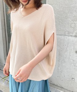 秋新作 レーヨン混ビッグシルエットコクーンサマーニットトップス C5551 入荷済 レディース ゆったり 涼しい 体型カバー 夏 大人っぽい
