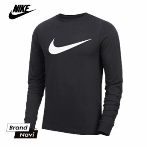 ナイキ ロンT メンズ ロング tee 長袖 シャツ クルーネック 丸首 NIKE 綿 コットン ロゴ シンプル ブラック 正規品 おしゃれ 重ね着