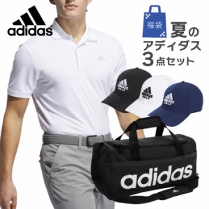 お父さんありがとう3点入り 2024年 アディダス メンズ ポロシャツ ポロシャツ キャップ 帽子 バッグ adidas 夏 春 福袋 ラッキーバッグ 