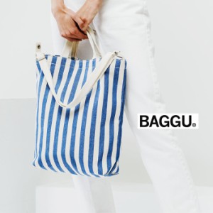 BAGGU バグゥ 2WAYトートバッグ DUCK BAG  SUMMER STRIPE ショッピングバッグ