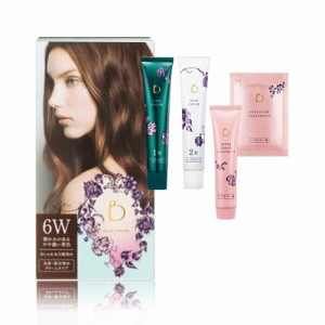 BENEFIQUE ベネフィーク ヘアカラー 6W 暖かみのあるやや濃い栗色（医薬部外品）おしゃれ＆白髪染め＜全体・部分染め クリームタイプ＞【