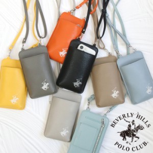 【メール便可】 BEVERY HILLS POLO CLUB ビバリーヒルズポロクラブ スマホポーチ 全8色 スマホショルダー スマホケース 肩掛け 携帯ケー