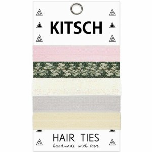 【メール便可】 KITSCH キッチュ PRINTED&LIMITED EDITION HAIE TIES ヘアゴム 5本セット BLUSHING BRIDE