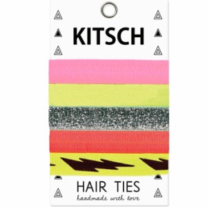 【メール便可】 KITSCH キッチュ SOLID HAIR TIES ヘアゴム 5本セット ELECTRIC SLIDE Hair Ties シュシュ ブレスレット