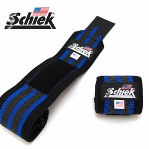 Schiek シーク リストラップ 24インチ(約60cm) BLUE LINE トレーニング リストラップ 筋トレ ジム 手首 固定 サポーター 左右1組セット