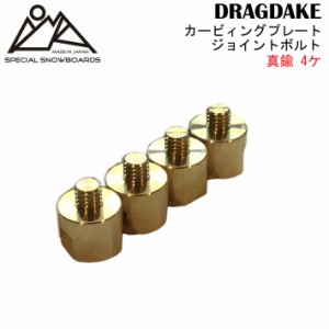 OJK カービングプレート 取付用 ジョイントボルト 真鍮製 4本パック DRAGDAKE ドラグダケ スペアパーツ 補修パーツ