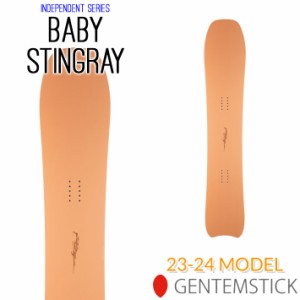 23-24 GENTEMSTICK BABY STINGRAY 151cm ゲンテンスティック ベビースティングレイ レディース スノーボード パウダーボード ショートキ