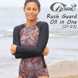 [在庫限り] Chami 21-23 チャミー Rach Guard Oll in One ラッシュ パンツ 一体型 水着  ビキニ レディース