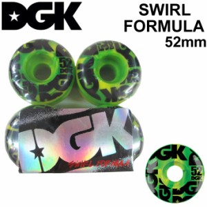 [在庫限り] DGK ディージーケー ウィール スケートボード SWIRL FORMULA [D10] 52mm 101A SKATE BOARD WHEEL 4個1セット スケボー