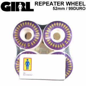 [在庫限り] GIRL WHEEL REPEATER WHEEL ガール ウィール 52mm 99DURO(99A) [G-1] スケートボード スケボー SK8