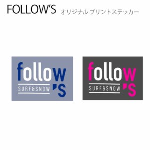 follows 限定ステッカー プリントステッカー 四角 シール デカール アクセサリー 2カラー 80×60mm  フォローズ H-2~3