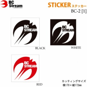 BC Stream ビーシーストリーム [BC-2] 【1】 Cutting Sticker カッティングステッカー [WHT / BLK / RED] シール デカール 転写 スノーボ