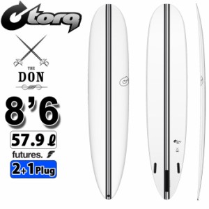 torq surfboard トルク サーフボード TEC DON 8’6 [White] ドン ロングボード 1+2 BOX future 3Plug [営業所留め送料無料]