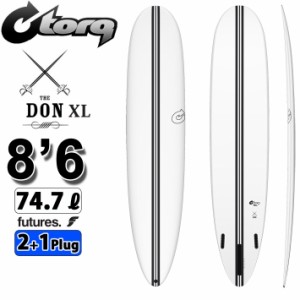 torq surfboard トルク サーフボード TEC DON XL 8’6 [White] ドン ロングボード 1+2 BOX future 3Plug [営業所留め送料無料]
