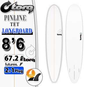 torq surfboard トルク サーフボード PINLINE DESIGN LONGBOARD 8’6 [White Pinline] ロングボード エポキシボード 初級者 初心者 ビギ