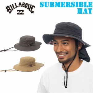 ビラボン ハット メンズ サーフハット 帽子 BILLABONG UVカット [BE011-970] SUBMERSIBLE HAT 2024 メッシュ あご紐 プール 海 海水浴 サ