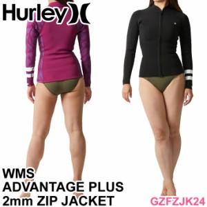 2024 Hurley ウェットスーツ ハーレー ジャケット [GZFZJK24] レディース ADVANTAGE PLUS 2mm ZIP JACKET FRONT ZIP フロントジップ アド