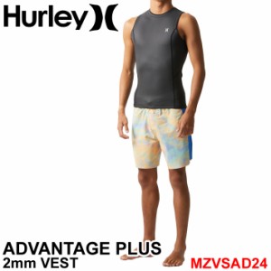 2024 Hurley ウェットスーツ ハーレー ベスト [MZVSAD24] メンズ ADVANTAGE PLUS 2mm VEST BACK ZIP バックジップ アドバンテージ プラス