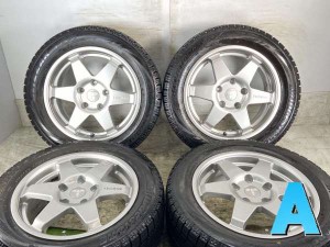 【中古】ブリヂストン ブリザック VRX 205/55R16 　 TECMAG 16インチ 100-5穴 4本 中古タイヤ・スタッドレスタイヤ