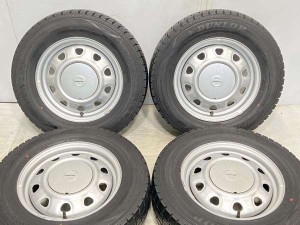 【中古】DUNLOP ウィンターマックス WM02 185/70R14  SCHWARZ MV 14インチ 100/114.3-4穴 4本 中古タイヤ・スタッドレスタイヤ