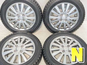 【中古】ダンロップ ウィンターマックス WM02 155/65R14 　 VELVA 14インチ 100-4穴 4本 中古タイヤ・スタッドレスタイヤ