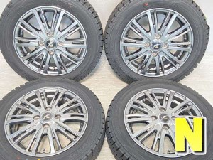 【中古】ダンロップ ウィンターマックス WM02 155/65R14 　 FANG 14インチ 100-4穴 4本 中古タイヤ・スタッドレスタイヤ