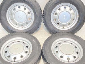 【中古】DUNLOP  SV01 165/80R14  SCHWARZ MV V6 14インチ 100/114.3-4穴 4本 中古タイヤ・スタッドレスタイヤ