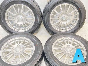 【中古】ダンロップ ウィンターマックス WM02 195/65R15 　 RAVRION 15インチ 114.3-5穴 4本 中古タイヤ・スタッドレスタイヤ