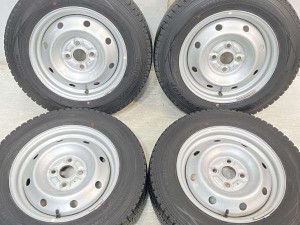 【中古】ダンロップ ウィンターマックス SV01 155/80R14 　 TOPY E45 14インチ 100-4穴 4本 中古タイヤ・スタッドレスタイヤ