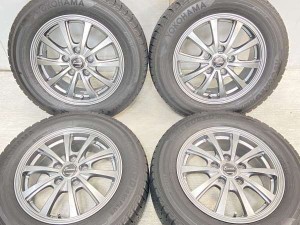 【中古】ヨコハマ アイスガード iG50 PLUS 195/65R15 　 MANARAYSPORT 15インチ 114.3-5穴 4本 中古タイヤ・スタッドレスタイヤ