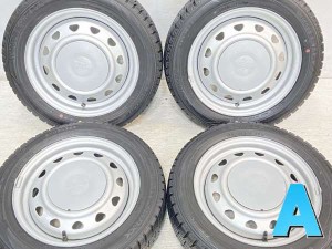 【中古】DUNLOP  WM02 155/65R14  キャロウィン MN 14インチ 100/114.3-4穴 4本 中古タイヤ・スタッドレスタイヤ