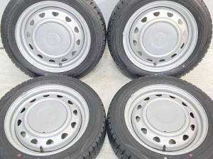 【中古】DUNLOP  WM02 155/65R14  キャロウィンMN 14インチ 100/114.3-4穴 4本 中古タイヤ・スタッドレスタイヤ