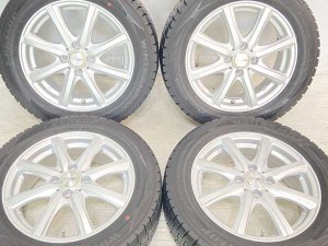 【中古】ダンロップ ウィンターマックス WM02 185/60R15 　 MACBES MB8 15インチ 100-4穴 4本 中古タイヤ・スタッドレスタイヤ