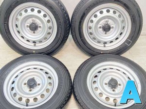 【中古】ブリヂストン V600 155/80R14 トヨタ純正 AL 14インチ 100-4穴 4本 中古タイヤ・サマータイヤ