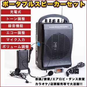 ワイヤレスマイクセット スピーカー ワイヤレス ピンマイクセット