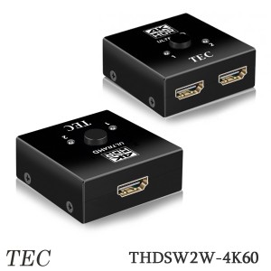 テック 4K 60FPS HDR対応　双方向HDMI切替器 THDSW2W-4K60